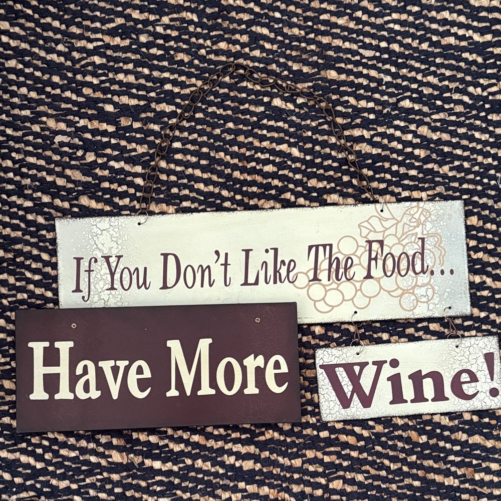 Decorative Wine Quote Sign